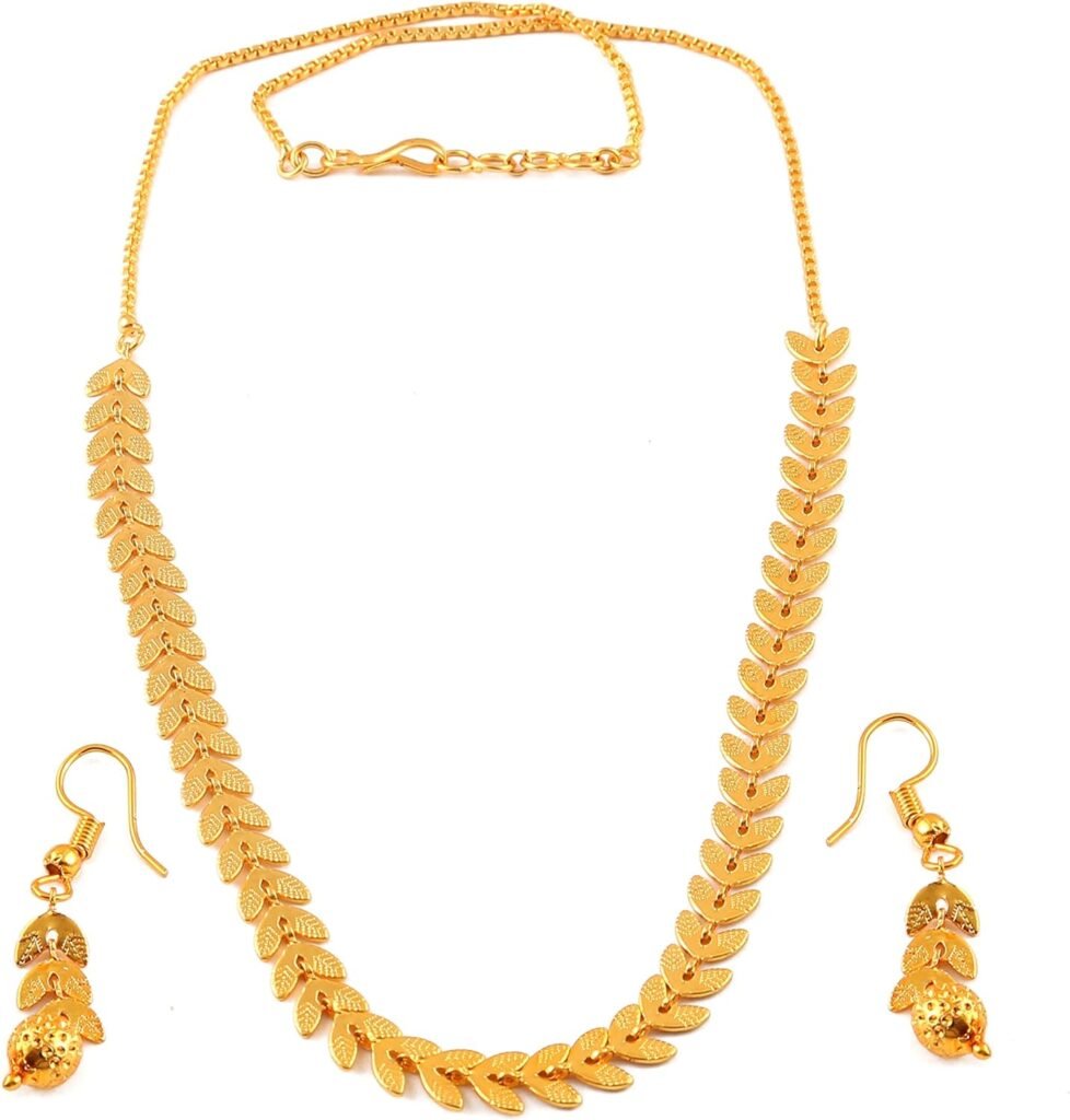 Jewar ad Necklace Indian Gold Plated Designer Layered Fashion Handcrafted Traditional Bollywood Royal Jewelry for Women Girls
