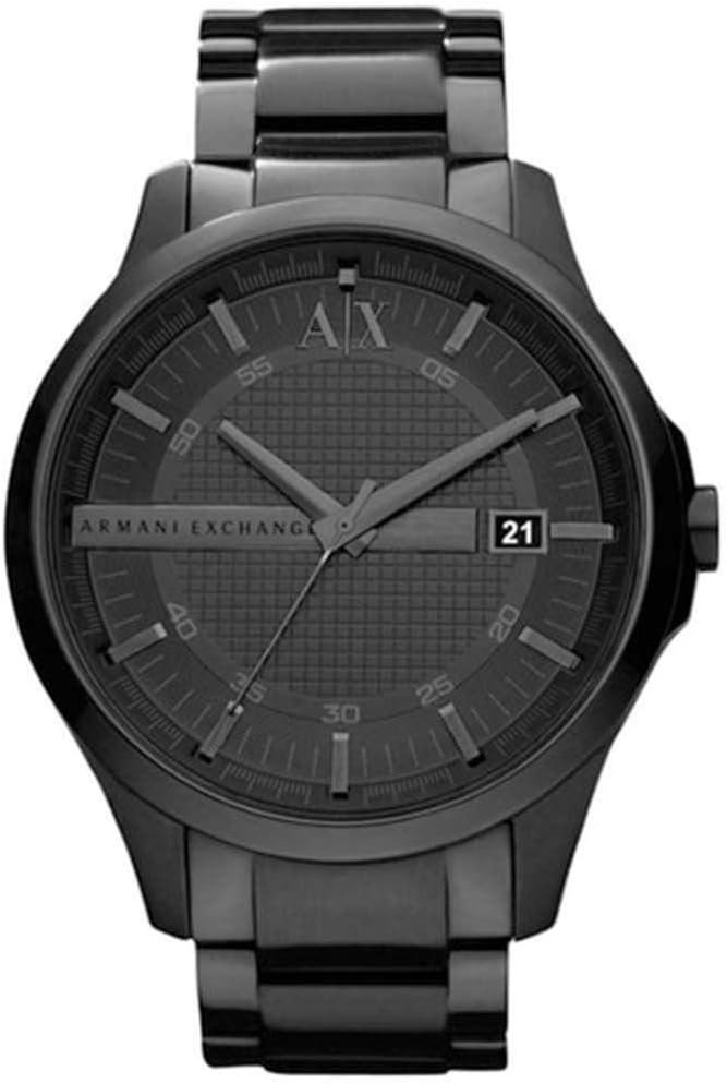 A|X Armani Exchange Mens Watch with Three-Hand Analog Display and Date Window, Watch for Men with Stainless Steel or Leather Band
