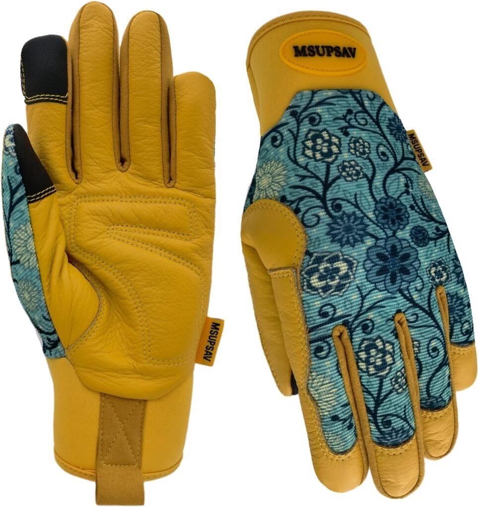 Thorn ProofPuncture Resistant Gardening Gloves with Grip,Garden Gloves for Women, Leather Work Gloves,Gifts