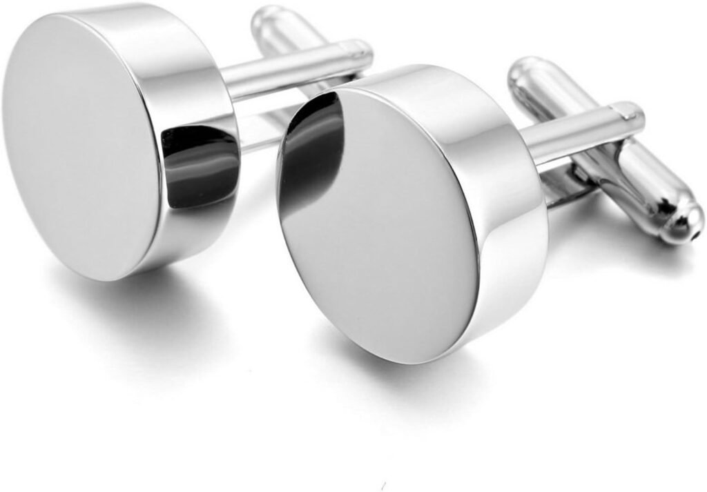 Stainless Steel Cufflinks Mens Classic Shirt Tuxedo Cufflinks for Wedding Business